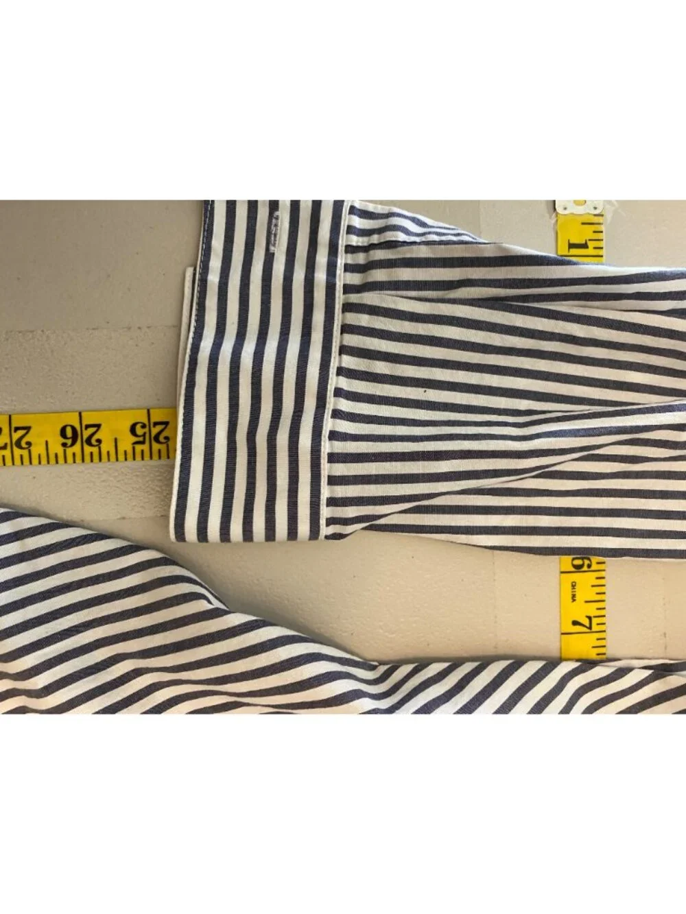 Michael Kors Striped Long Sleeve Button-Up Shirt Dress Black & White Size 8